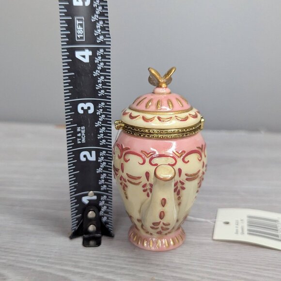 Vintage 1999 NWT A Special Place Ceramic Hinged Tea Pot Trinket Vessel w/Box 4" - Picture 13 of 13